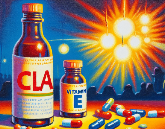 CLA : CLA et supplémentation en vitamine E : rôle des antioxydants avec les huiles
